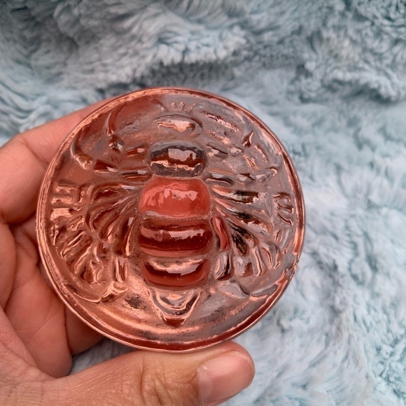 Glass Hand Blown Crackle Honey Jar by Chet Cole - Picture 8 of 15